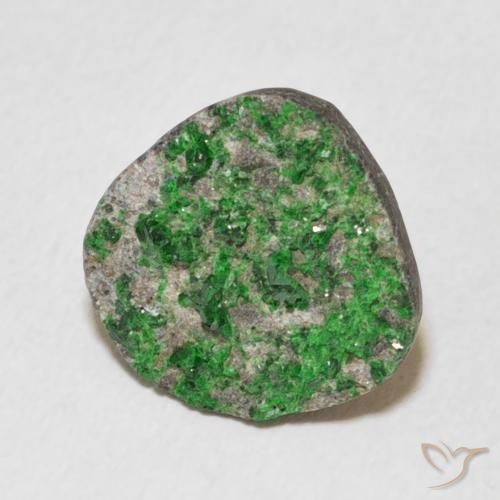 9.44 ct Green Uvarovite Garnet Drusy Stone, Natural Uvarovite Garnet Drusy in Fancy Crystal Cluster Shape for Sale