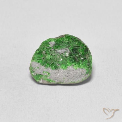 5.25ct Natural Medium Green Uvarovite Garnet Drusy, Fancy, Opaque