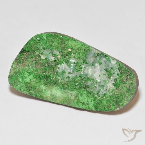 50.60 ct Green Uvarovite Garnet Drusy Stone, Natural Uvarovite Garnet Drusy in Fancy Crystal Cluster Shape for Sale