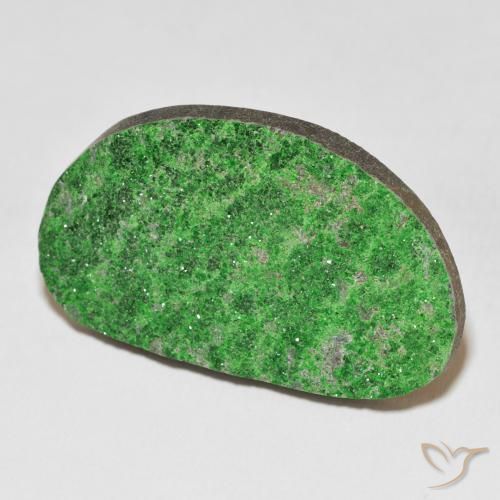 51.56 ct Green Uvarovite Garnet Drusy Stone, Natural Uvarovite Garnet Drusy in Fancy Crystal Cluster Shape for Sale