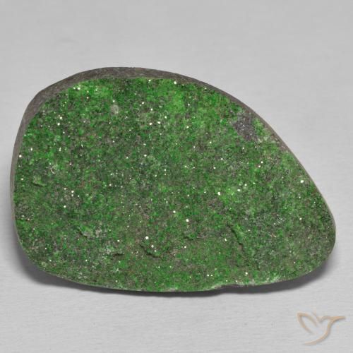 52.11ct Natural Pine Green Uvarovite Garnet Drusy, Fancy, Opaque
