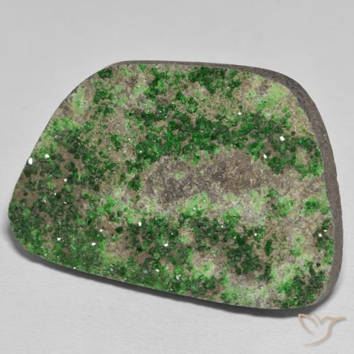 78.55 ct Green Uvarovite Garnet Drusy Stone, Natural Uvarovite Garnet Drusy in Fancy Crystal Cluster Shape for Sale