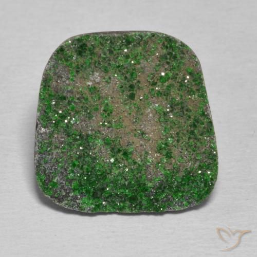 14.90ct Natural Deep Green Uvarovite Garnet Drusy, Fancy, Opaque