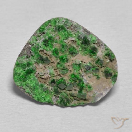12.73ct Natural Dark Green Uvarovite Garnet Drusy, Fancy, Opaque