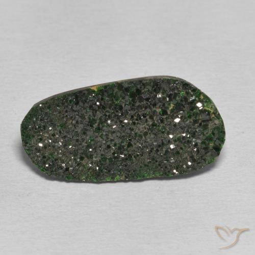13.62ct Natural Brownish Green Uvarovite Garnet Drusy, Fancy, Opaque