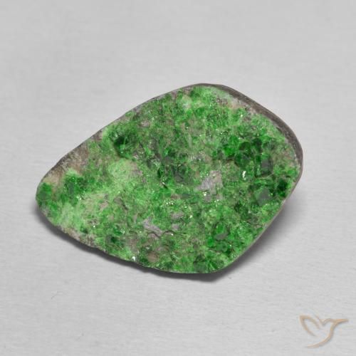 21.40 ct Green Uvarovite Garnet Drusy Stone, Natural Uvarovite Garnet Drusy in Fancy Crystal Cluster Shape for Sale