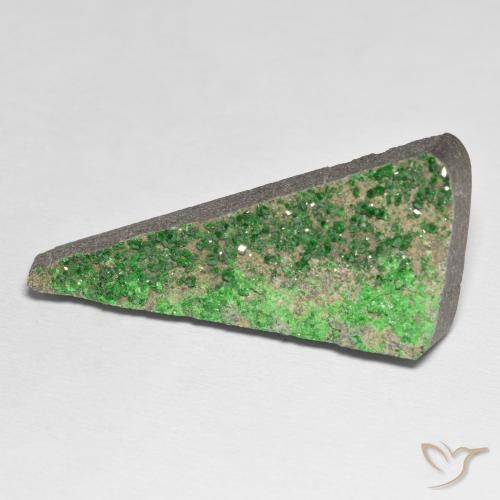 51.09 ct Green Uvarovite Garnet Drusy Stone, Natural Uvarovite Garnet Drusy in Fancy Crystal Cluster Shape for Sale