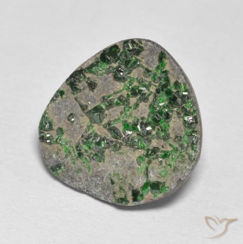 15.49 ct Green Uvarovite Garnet Drusy Stone, Natural Uvarovite Garnet Drusy in Fancy Crystal Cluster Shape for Sale