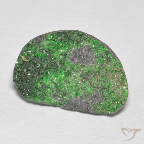 8.71 ct Green Uvarovite Garnet Drusy Stone, Natural Uvarovite Garnet Drusy in Fancy Crystal Cluster Shape for Sale
