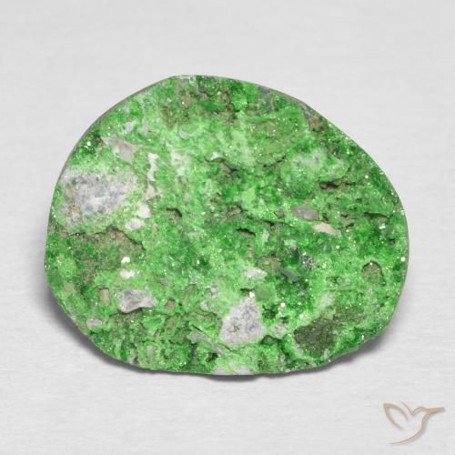 11.57ct Natural Bright Green Uvarovite Garnet Drusy, Fancy, Opaque