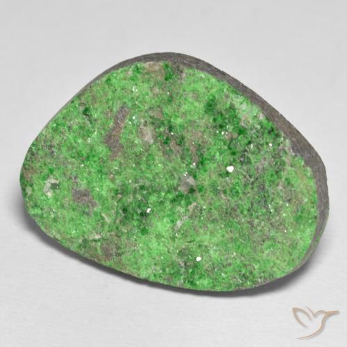 48.09 ct Green Uvarovite Garnet Drusy Stone, Natural Uvarovite Garnet Drusy in Fancy Crystal Cluster Shape for Sale
