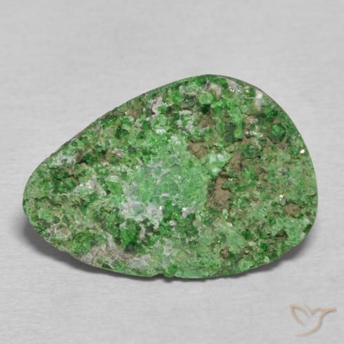 10.92ct Natural Deep Green Uvarovite Garnet Drusy, Fancy, Opaque