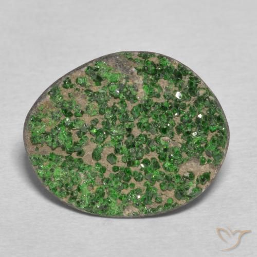 10.86ct Natural Dark Green Uvarovite Garnet Drusy, Fancy, Opaque