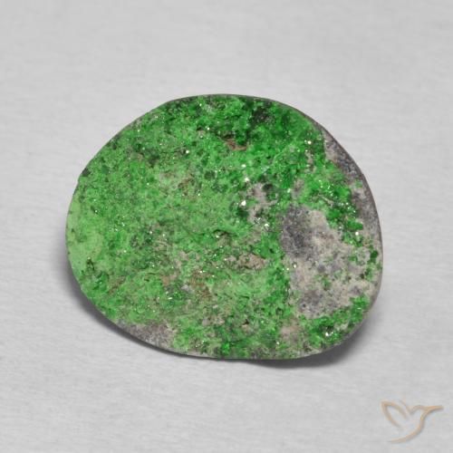 9.94 ct Green Uvarovite Garnet Drusy Stone, Natural Uvarovite Garnet Drusy in Fancy Crystal Cluster Shape for Sale