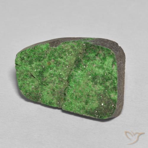 37.20 ct Green Uvarovite Garnet Drusy Stone, Natural Uvarovite Garnet Drusy in Fancy Crystal Cluster Shape for Sale
