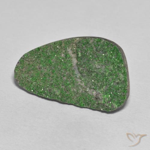 31.31 ct Green Uvarovite Garnet Drusy Stone, Natural Uvarovite Garnet Drusy in Fancy Crystal Cluster Shape for Sale