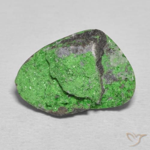 12.40ct Natural Lime Green Uvarovite Garnet Drusy, Fancy, Opaque