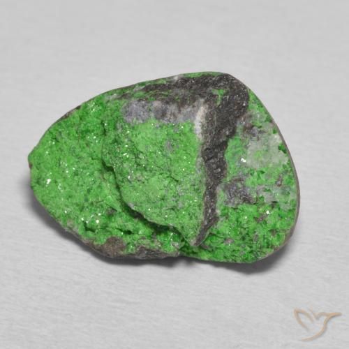 12.40 ct Green Uvarovite Garnet Drusy Stone, Natural Uvarovite Garnet Drusy in Fancy Crystal Cluster Shape for Sale