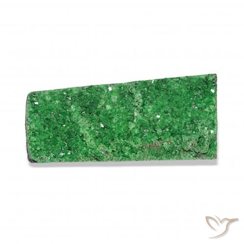 10.99ct Dark Green Uvarovite Garnet Drusy, Fancy, Opaque