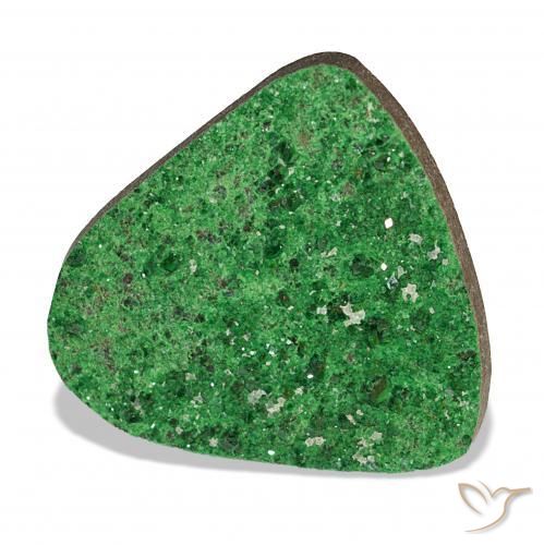 42.47 ct Green Uvarovite Garnet Drusy Stone, Natural Uvarovite Garnet Drusy in Fancy Crystal Cluster Shape for Sale