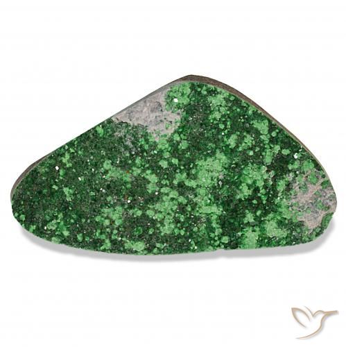 58.64ct Green Uvarovite Garnet Drusy, Fancy, Opaque