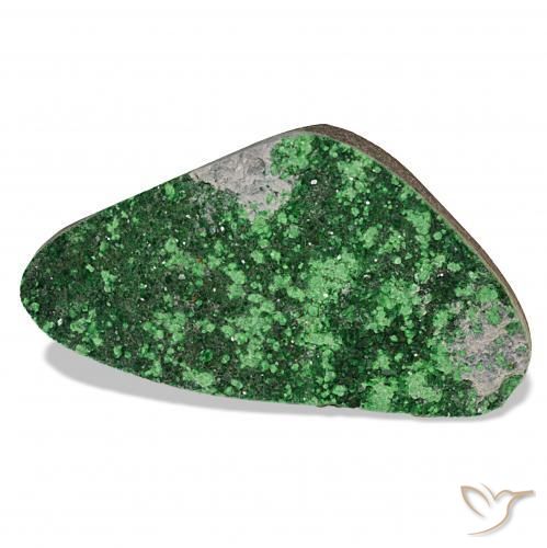 58.64 ct Green Uvarovite Garnet Drusy Stone, Natural Uvarovite Garnet Drusy in Fancy Crystal Cluster Shape for Sale