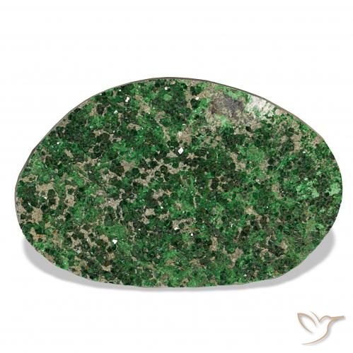 64.66 ct Green Uvarovite Garnet Drusy Gemstone, Uvarovite Garnet Drusy Gem in Fancy Crystal Cluster Shape for Sale.