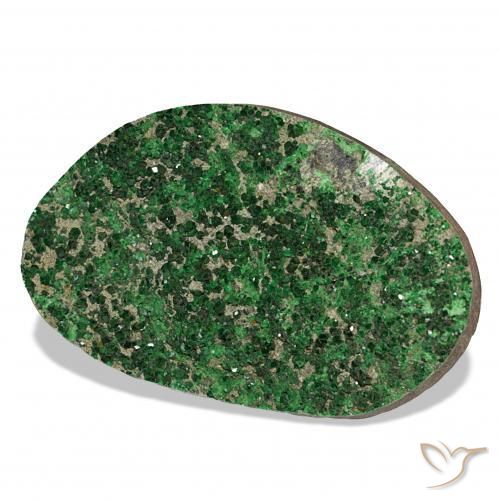 64.66 ct Green Uvarovite Garnet Drusy Stone, Natural Uvarovite Garnet Drusy in Fancy Crystal Cluster Shape for Sale