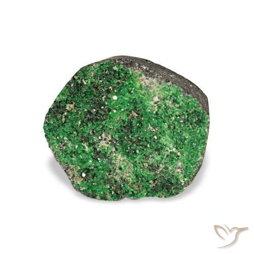 5.86 ct Green Uvarovite Garnet Drusy Stone, Natural Uvarovite Garnet Drusy in Fancy Crystal Cluster Shape for Sale