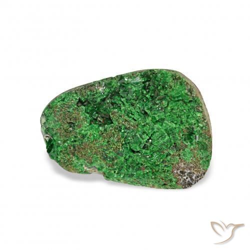 4.97 ct Green Uvarovite Garnet Drusy Stone, Natural Uvarovite Garnet Drusy in Fancy Crystal Cluster Shape for Sale
