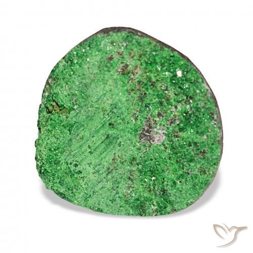 17.46 ct Green Uvarovite Garnet Drusy Stone, Natural Uvarovite Garnet Drusy in Fancy Crystal Cluster Shape for Sale