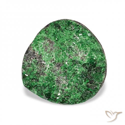 5.47 ct Green Uvarovite Garnet Drusy Stone, Natural Uvarovite Garnet Drusy in Fancy Crystal Cluster Shape for Sale