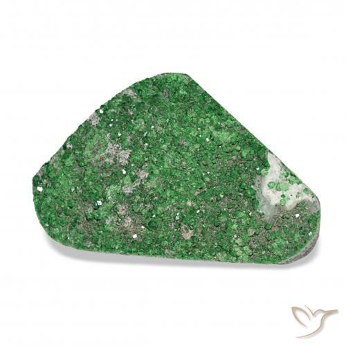 19.53 ct Green Uvarovite Garnet Drusy Stone, Natural Uvarovite Garnet Drusy in Fancy Crystal Cluster Shape for Sale