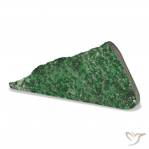 90.90 ct Green Uvarovite Garnet Drusy Stone, Natural Uvarovite Garnet Drusy in Fancy Crystal Cluster Shape for Sale