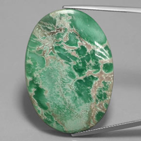 Medium Light Green Variscite Gem - 53.2ct Oval Cabochon (ID: 363165)