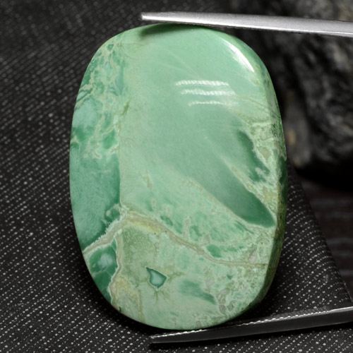 Medium Light Green Variscite gemme - 41.6ct Coussin Cabochon (ID: 469322)