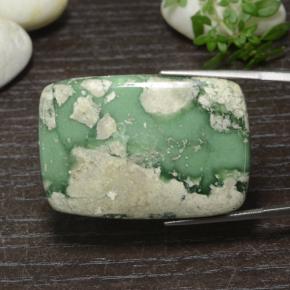 51.92 ct Green Variscite Stone, Natural Variscite in Cushion Cabochon Shape for Sale
