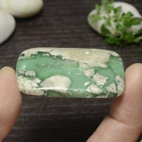 Variscite Gemstone in 40.3 x 27.8 mm Size for Sale, Variscite Stone in Multicolor Green Color