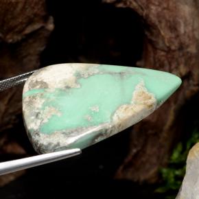 Variscite Gemstone in 34.6 x 26.5 mm Size for Sale, Variscite Stone in Green Color