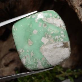 34.4ct Cushion Cabochon Green Variscite for sale thumb image of 34.4ct Cushion Cabochon Green Variscite (ID: 471258)