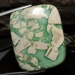 Medium Green Variscite Gem - 45ct Cushion Cabochon (ID: 472564)