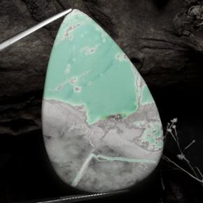 57.3ct Pear Cabochon Green Variscite for sale thumb image of 57.3ct Pear Cabochon Green Variscite (ID: 472569)