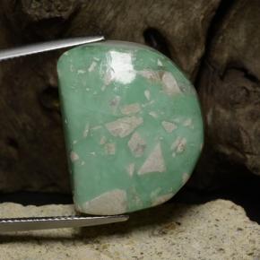 19.3ct Half Moon Cabochon Green Variscite Gem for sale 19.3ct Half Moon Cabochon Green Variscite Gem (ID: 474657)
