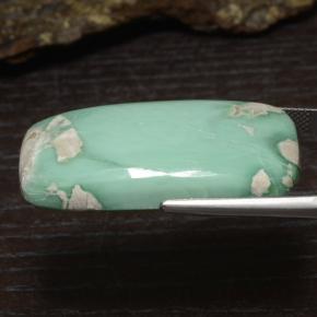 Variscite Gemstone in 37 x 19.4 mm Size for Sale, Variscite Stone in Light Green Color
