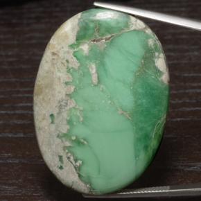 Medium Light Green Варисцит Камень - 60.1ct Овал Кабошон (ID: 475085)