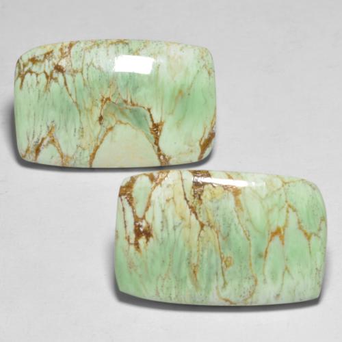 Yellowish Green Variscite Gem - 7.8ct Cushion Cabochon (ID: 554017)