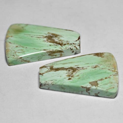 Variscite Gemstones in 19.2 x 15.2 mm Size for Sale, Variscite Stones in Yellowish Green Color