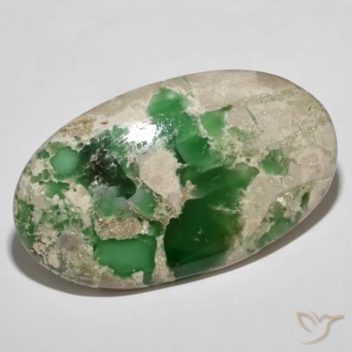 76.78 ct Multicolor Variscite Stone, Natural Variscite in Oval Cabochon Shape for Sale