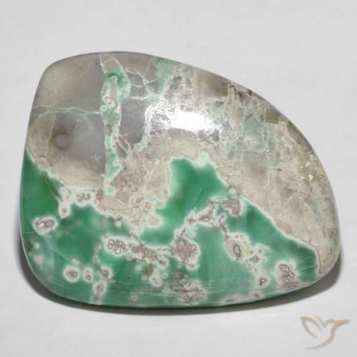 49.59ct Fancy Light Green Variscite from Australia, Dimension 34.3x27.4 mm, Natural untreated Gemstone, Opaque Clarity, 1pc Fancy Cabochon Variscite, Mohs Hardness of 4 - 5, Photo A