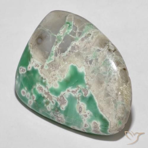 49.59 ct Green Variscite Stone, Natural Variscite in Fancy Cabochon Shape for Sale